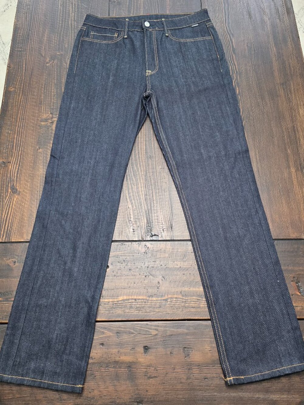 NOEND Denim Womens Jeans 29 NWOT High Rise Straight Dark Indigo Blue Made In USA